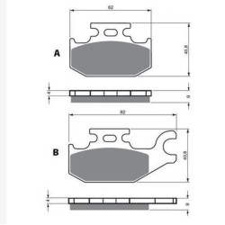 PLAQUETTE DE FREIN QUAD CAN-AM 650 "3128"