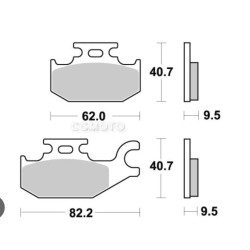 PLAQUETTE DE FREIN QUAD CAN-AM 650 "3128"
