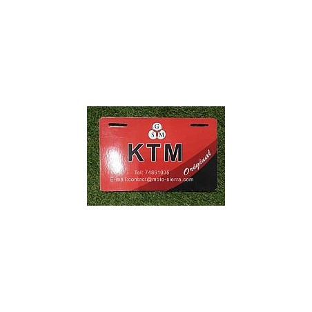 PLAQUE MATRICULE KTM